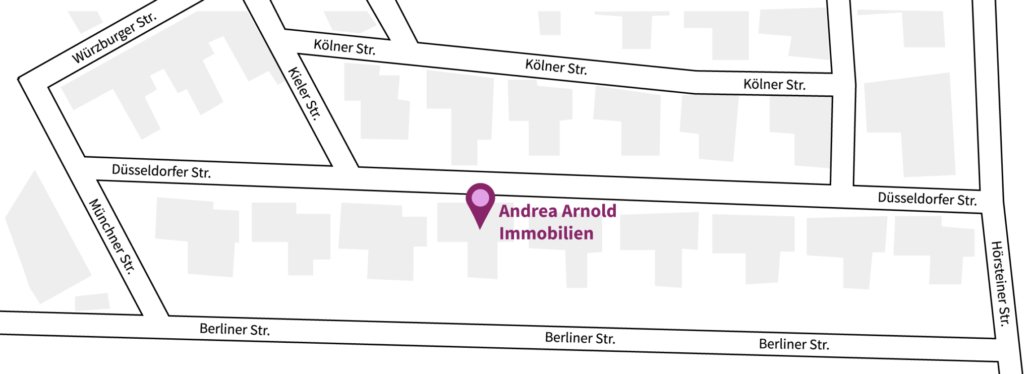 Kartenausschnitt Anfahrt zu Arnold Immobilien